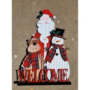Christmas Decorations for Home Farmhouse Santa Clause Welcome Decoration Snowman